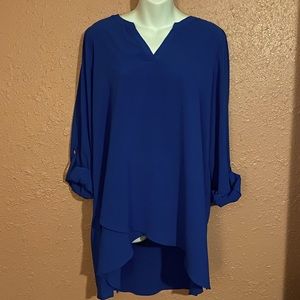 Susan Graver Flow Blue Blouse